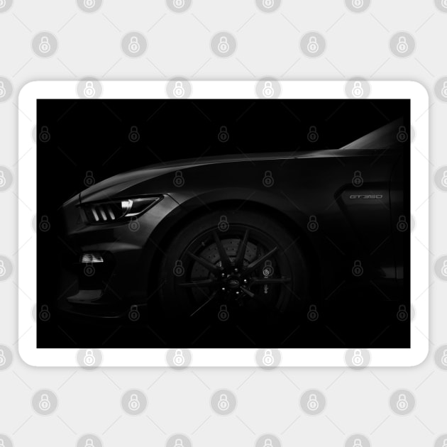 Ford Mustang GT350 - black 2 Magnet by mal_photography